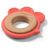 Gryzaki dla dzieci - BABYONO Gryzak drewniany silikonowy HEN (1075/03) - >>> DARMOWA od 49zł <<< - miniaturka - grafika 1