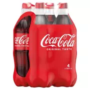 Napoje gazowane - Coca-Cola Napój gazowany 4 x 850 ml - miniaturka - grafika 1
