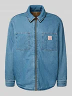 Kurtki męskie - Kurtka jeansowa z zamkiem błyskawicznym - miniaturka - grafika 1