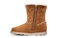 Kozaki damskie - Clarks dziewczęce kozaki Crown Piper T Chelsea, brązowy - Tan Suede - 22 EU - miniaturka - grafika 1