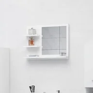 Lustra - vidaXL Lustro łazienkowe, białe, 60x10,5x45 cm, płyta wiórowa - miniaturka - grafika 1