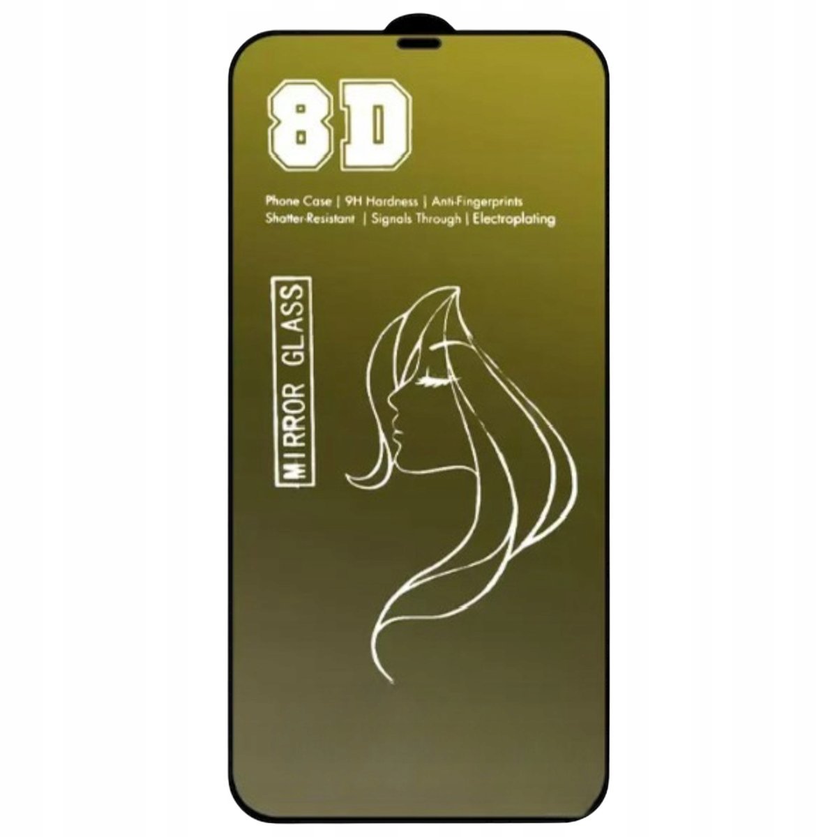 Szkło Hartowane 8D 9H do iPhone 14 Pro Efekt Lustra Mirror Szybka