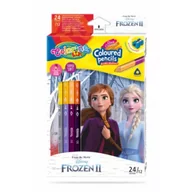 Kredki, ołówki, pastele i pisaki - Patio Kredki ołówkowe trójkątne Colorino Kids + temperówka Frozen 24 kolorów 12 szt. - miniaturka - grafika 1