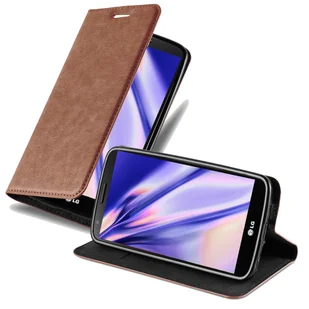 Pokrowiec Cadorabo na telefon LG G2 w kolorze brązowym z magnetycznym zamknięciem - Etui i futerały do telefonów - miniaturka - grafika 1