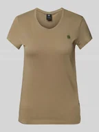 Koszulki i topy damskie - T-shirt z wyhaftowanym logo model ‘Eyben’ - miniaturka - grafika 1