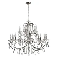Lampy sufitowe - Duża lampa wisząca chromowana K157 E4-A67 - miniaturka - grafika 1