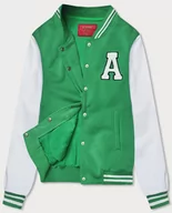 Bluzy damskie - DAMSKA BLUZA TYPU COLLEGE ZIELONA (AMG-57) - LHD - miniaturka - grafika 1
