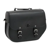 Akcesoria motocyklowe - Prawa Sakwa na Siedzenie CustomAcces Sant Louis (z Metalową Płytką) Czarna - miniaturka - grafika 1