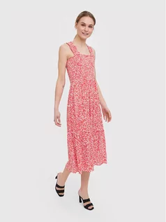 Sukienki - Vero Moda Sukienka codzienna Jenny 10260715 Czerwony Regular Fit - grafika 1