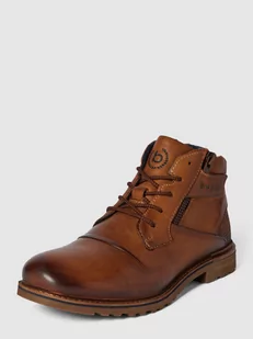 Buty sznurowane z detalami z logo model ‘Vittore’ - Botki męskie - miniaturka - grafika 1