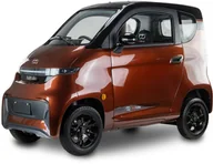 Skutery - Czterokołowiec lekki, skuter elektryczny zabudowany z dachem MICRO CAR BILI BIKE SIGMA 4 GEL brązowy-ciemne wnętrze - miniaturka - grafika 1