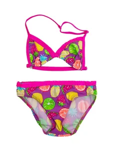 Dziewczęcy kostium kąpielowyowoce fioletowo-różowy Mariss r.128 - Stroje kąpielowe - miniaturka - grafika 1