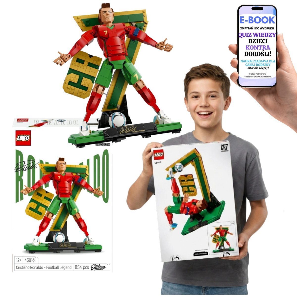 KLOCKI LEGO PIŁKA NOŻNA CR7 Cristiano Ronaldo 43016 Prezent Na Święta Urodziny + E-BOOK-2