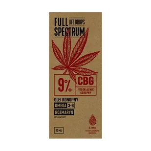 Full Spectrum Olejek Konopny CBD + CBDa 9% 15 ml 15 ml - Układ nerwowy - miniaturka - grafika 1