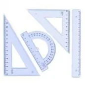 Przybory szkolne - Pratel Zestaw kreślarski fluorescencyjny z nadrukiem z linijką 16 cm 2009 - miniaturka - grafika 1