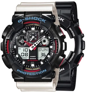 Zegarek Zegarek G-SHOCK SET GA-100-1A4ER + BEZEL 10514393 + PASEK 10395227 - Zegarki męskie - miniaturka - grafika 1