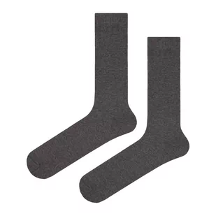Skarpety garniturowe casualowe ciemnoszare melażnowe EM 16 - EM Men's Accessories - Skarpetki męskie - miniaturka - grafika 1