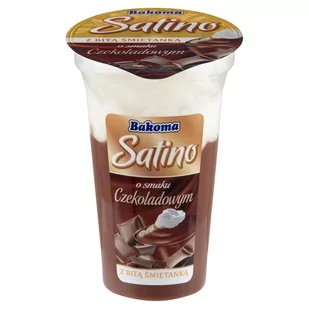 Bakoma Satino Deser o smaku czekoladowym z bitą śmietanką 165 g - Desery mleczne - miniaturka - grafika 1