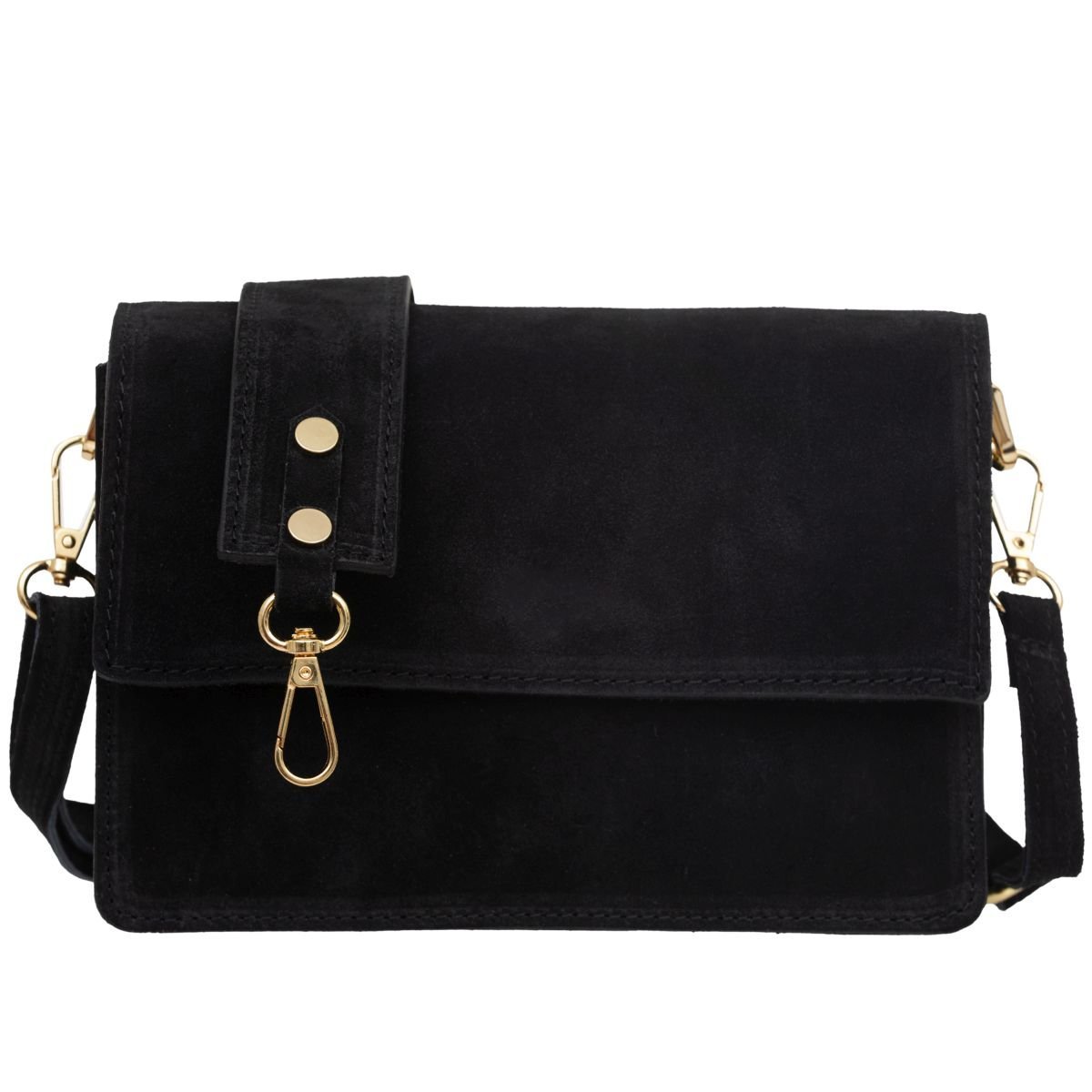 Mała Torebka Zamszowa Vezze Frena Czarna