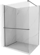 Ścianki i drzwi prysznicowe - Mexen Kioto+ ścianka prysznicowa z półką Walk-in 105 x 200 cm, transparent, gun metal - 800-105-121-95-00 - miniaturka - grafika 1