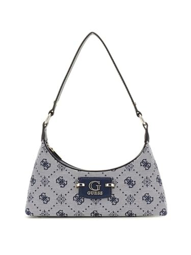 GUESS Neda Top Zip Shoulder Bag, damska torba na ramię, logo granatowe, jeden rozmiar