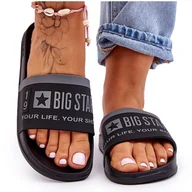 Klapki i japonki damskie - Damskie Lekkie Klapki Big Star LL274732 Czarne - miniaturka - grafika 1