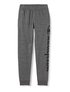 Spodenki męskie - Champion Legacy Authentic Pants Powerblend Terry Maxi-Logo Rib Cuff męskie spodnie dresowe, Szary Filc, S - grafika 1