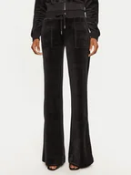 Spodnie sportowe damskie - Juicy Couture Spodnie dresowe Layla JCSEBJ001 Czarny Flared Leg - miniaturka - grafika 1