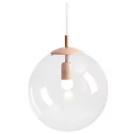 Lampy sufitowe - Pastelowa wisząca lampa Globe 562G11 kula szkło różowa - miniaturka - grafika 1