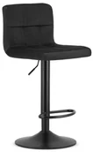 Taborety i hokery - Hoker Kuchenny Czarny Z Aksamitnym Siedziskiem S8-A96 - miniaturka - grafika 1