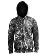 Bluzy męskie - bluza AMENOMEN - SATAN LOVES ME (OMEN057CR ALLPRINT WHITE) rozpinana, z kapturem-XL - miniaturka - grafika 1