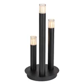Lampy stojące - Lampa stołowa nowoczesna czarna okrągła podstawa pionowe rurki do salonu sypialni 3xG9 5W RAMIRA Rabalux - miniaturka - grafika 1