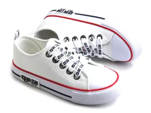 Trampki dziecięce z ozdobnymi sznurówkami - BIG STAR KK374068, białe - Big Star - Buty dla dziewczynek - miniaturka - grafika 1