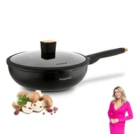 Patelnie - Duża Patelnia Na Indukcję 30 Cm Wok Patelnia Głęboka Z Pokrywką Black Rose Konighoffer - miniaturka - grafika 1