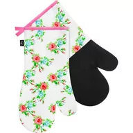 Fartuchy i rękawice kuchenne - Spod Igły i Nitki, Silikonowy komplet rękawic kuchennych, ENGLISH ROSE - miniaturka - grafika 1