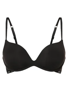 GUESS Damski biustonosz push-up Kobiety czarny jednolity, 32B - Biustonosze - miniaturka - grafika 1