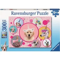 Puzzle - Ravensburger Puzzle Pieski jednorożce 13297 300 elementów) 13297 - miniaturka - grafika 1