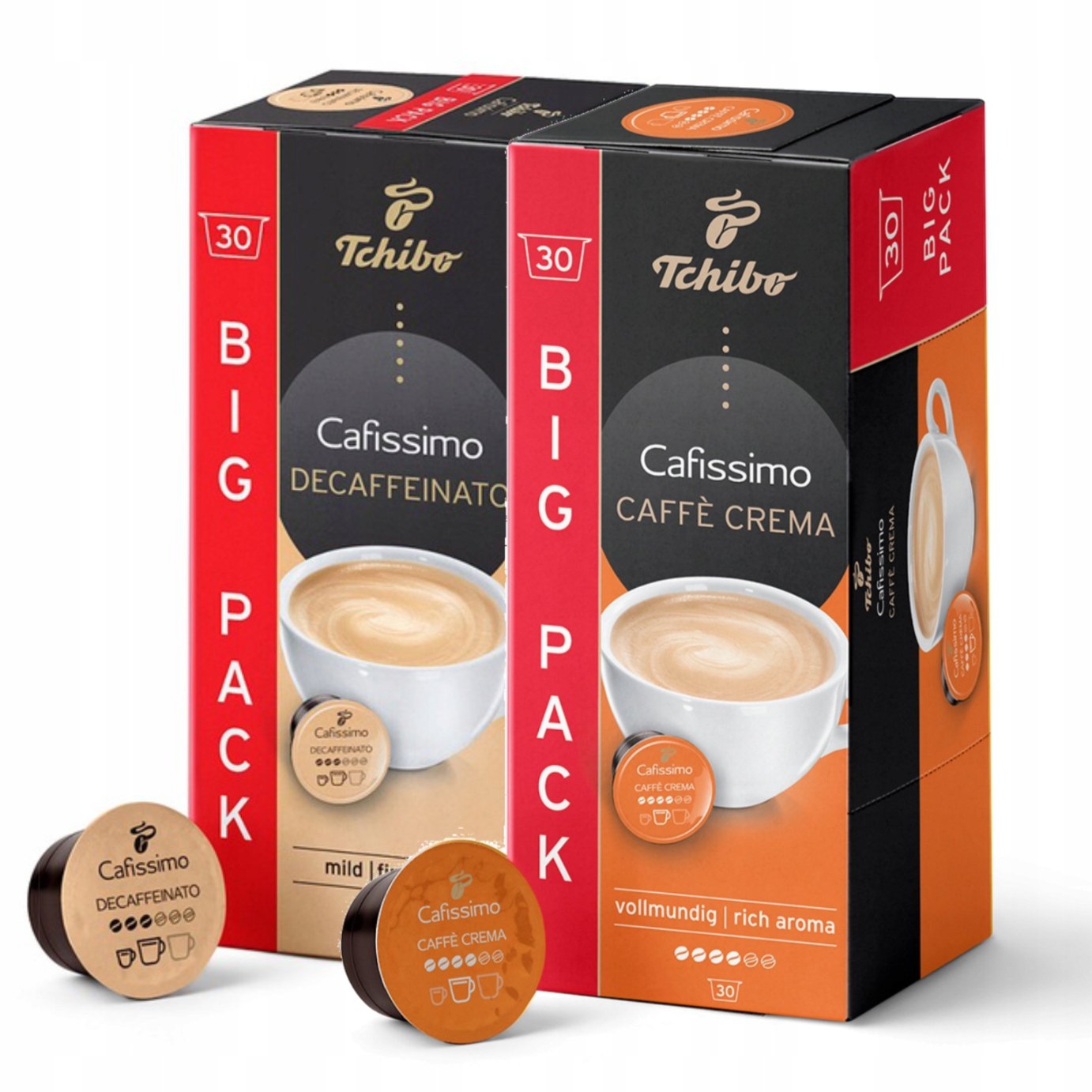 Tchibo Cafissimo Crema Rich Aroma Kawa 30Kaps Arabika/Decaffeinato 30 Kaps