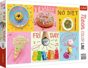 Trefl Puzzle 1000 Neon Color Line - Słodki tydzień - Puzzle - miniaturka - grafika 1