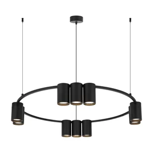 Lampa wisząca (koło) GENESIS BLACK 10xGU10 - Lampy sufitowe - miniaturka - grafika 1