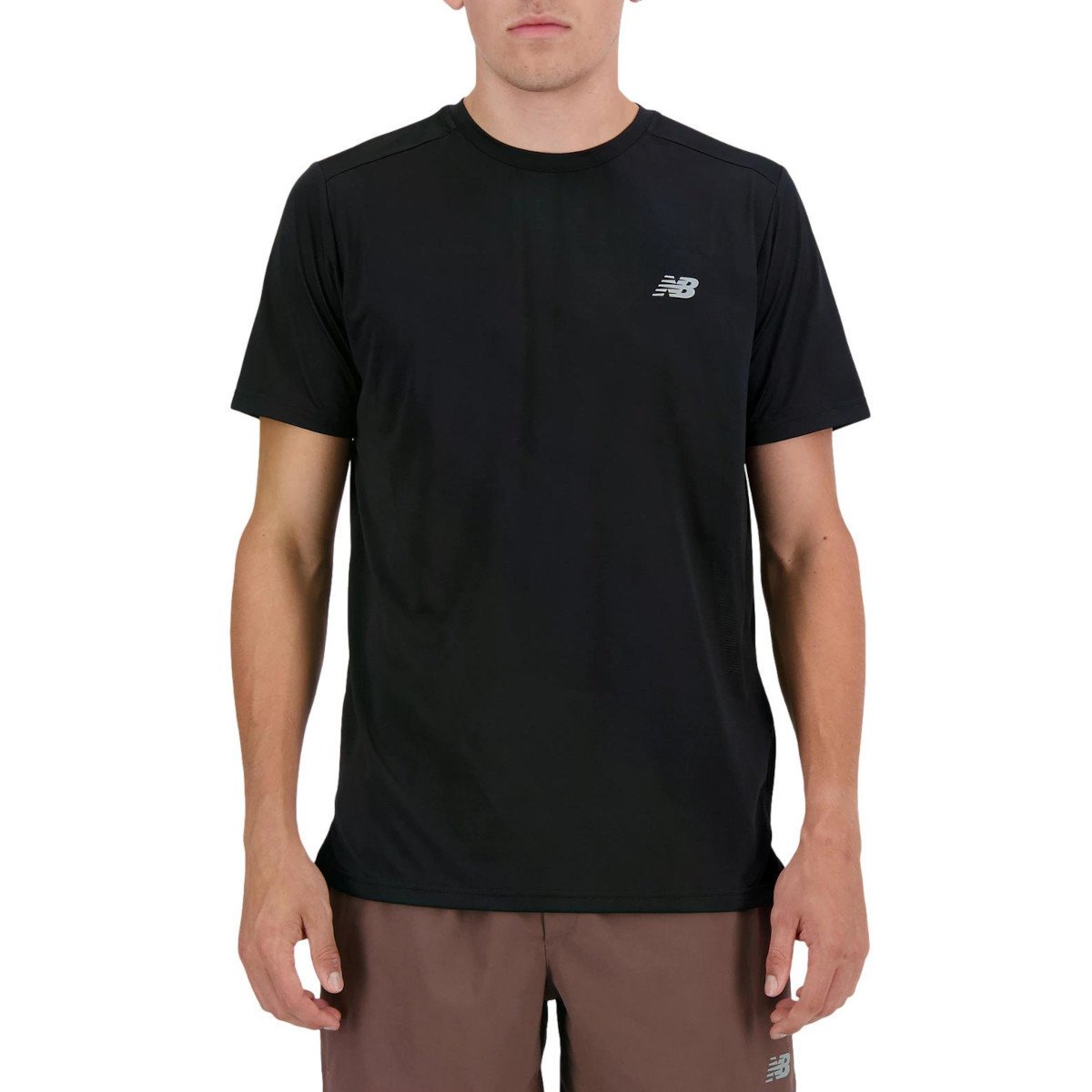 Koszulka męska NB MT41222BK S/S NEW BALANCE RUN T-SHIR BK Czarna