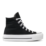 Trampki damskie - Trampki Converse Chuck Taylor All Star Lift Hi 560845C Czarny - miniaturka - grafika 1