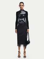 Sukienki - Desigual Sukienka codzienna Lincoln 24WWVK58 Szary Slim Fit - miniaturka - grafika 1