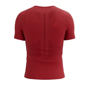 COMPRESSPORT Koszulka biegowa RACING SS T-SHIRT samba red - Bielizna sportowa męska - miniaturka - grafika 5