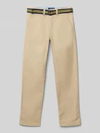 Spodnie i spodenki dla chłopców - Spodnie materiałowe o kroju straight fit z wpuszczanymi kieszeniami model ‘Bedford’ - miniaturka - grafika 1