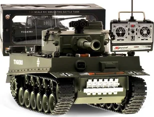 Jokomisiada REALISTYCZNY CZOŁG GERMAN TIGER STRZELA RC0252ZI - Zabawki zdalnie sterowane - miniaturka - grafika 1