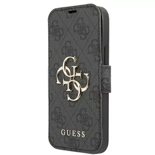 Guess GUBKP13S4GMGGR iPhone 13 mini 5,4" szary/grey book 4G Big Metal Logo GUE001570-0 - Etui i futerały do telefonów - miniaturka - grafika 1