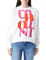 Bluzy damskie - BOSS Damska bluza C_esinea_Print, White100, XL - miniaturka - grafika 1