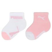 Skarpetki dla dzieci - Zestaw 2 par wysokich skarpet dziecięcych Puma Baby Mini Cats Lifestyle Sock 2P 935478 Pink Lady 02 - miniaturka - grafika 1