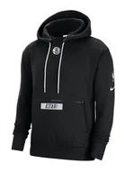 Bluzy męskie - Bluza Polarowa z kapturem Nike NBA Brooklyn Nets Courtside DN9143-010 S - miniaturka - grafika 1